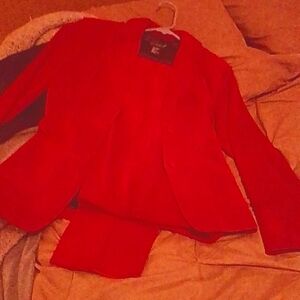 Red Suede Suit